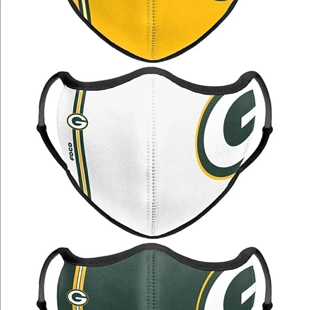 NFL Green Bay Packers high end face covers NWT